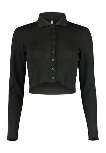 Maglia crop nera