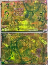 Quadro astratto acrilico su tela 40x30 Dittico di Antonio Cacace