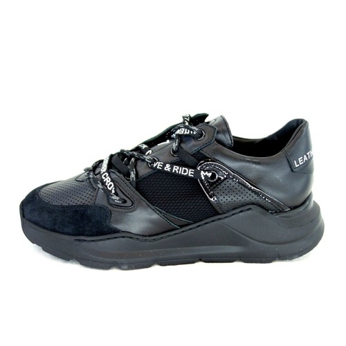 Sneaker leather crown nere - crown,