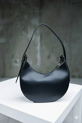Modern black hobo handbag - modern,
