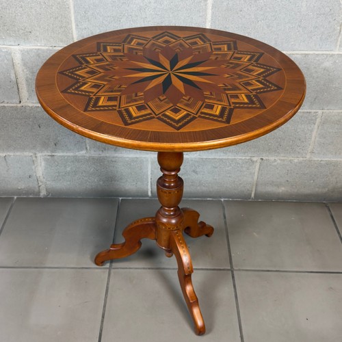 Tavolino legno intarsiato - tavolino,