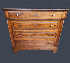 CASSETTONE IN NOCE MASSELLO LUIGI FILIPPO DI EPOCA XIX SECOLO RESTAURATO