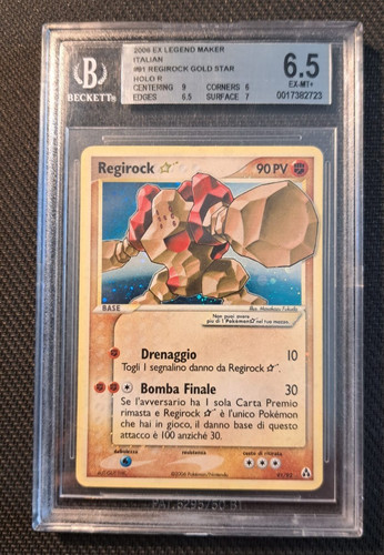 Carta pokemon regirock gold - carta,