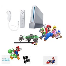 Nintendo Wii Console Sports Bianca 1 controller 1 nunchuck