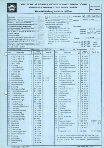 Scheda tecnica regolazione