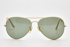 ? vintage occhiali da sole RAY BAN AVIATOR 62 gold metal pilot 80s?Unisex