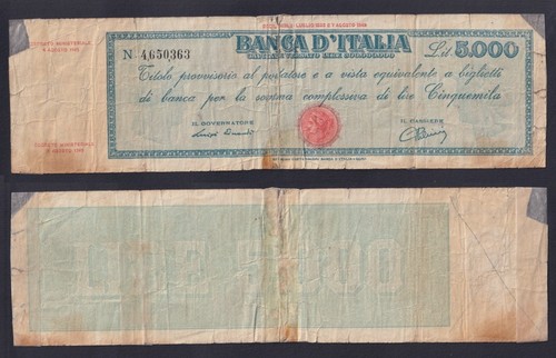 Italia 5000 lire titolo - 5000,