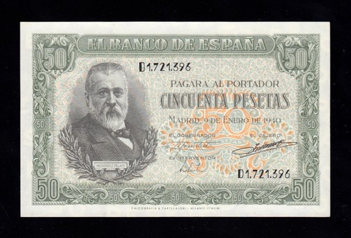 Pesetas 1940 serie - pesetas, d