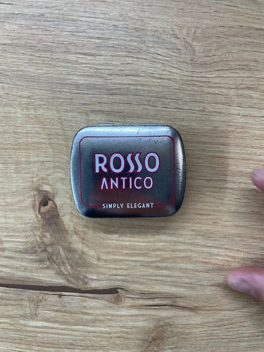 Scatolina latta rosso antico - scatolina,