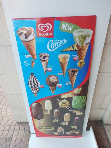 Tabella insegna gelati algida - gelati,