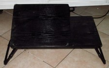 Tavolino da Letto Tavolo Pieghevole Supporto Altezza Regolabile in Legno Leggio