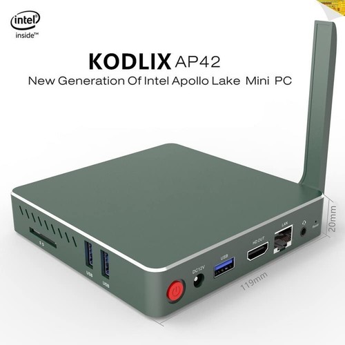 Mini fanless kodlix ap42 - pc,