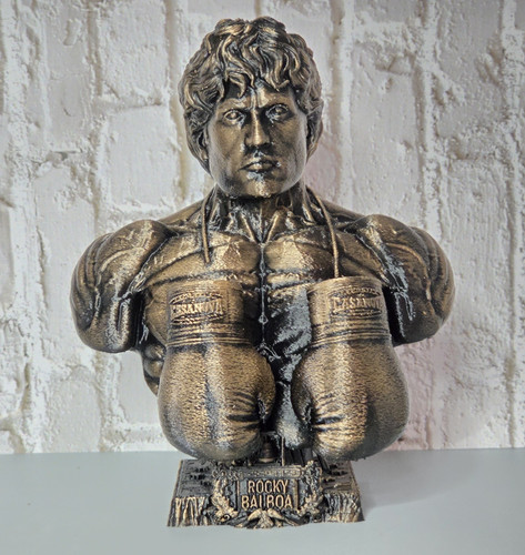 Scultura busto figura boxe
