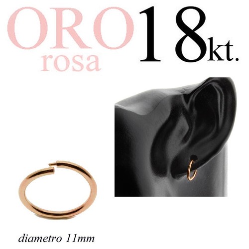 Orecchini oro rosa kt - orecchini,