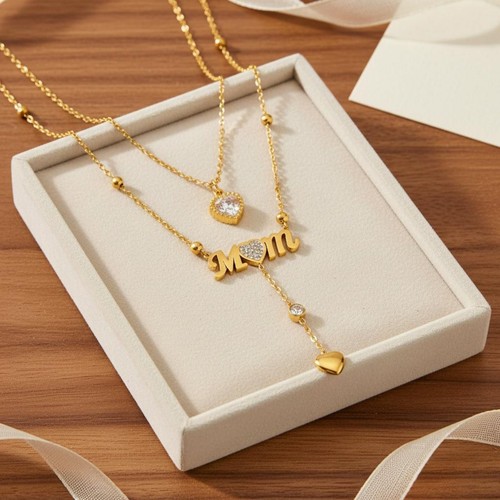 Collana doppio strato con - collana,