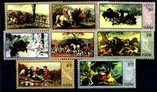 POLONIA - 1968 - Dipinti di caccia. Quadri diversi