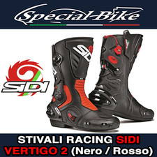 STIVALI RACING SIDI VERTIGO 2 NERO ROSSO (Taglia 42 43 44 45)