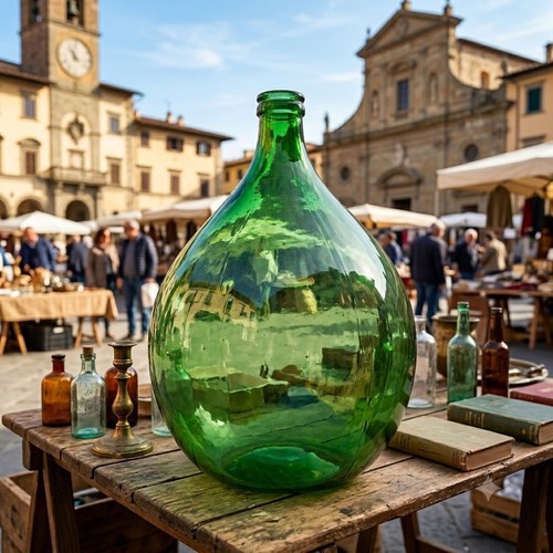 Damigiana vetro verde - verde, da
