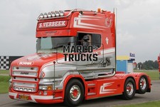 Foto camion Scania R580 trattore Olanda rosso S.VERBEEK & ZN HOLLAND #k4tc