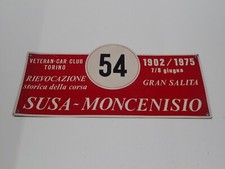 RIEVOCAZIONE STORICA SUSA - MONCENISIO 1975 VETERAN CAR CLUB TORINO TARGA (S)