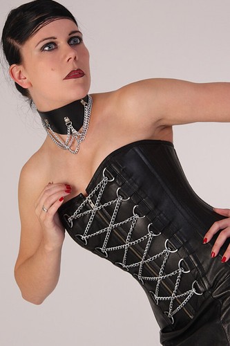 Agnello pelle corsetto - pelle,