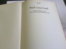 Book Libro  PARLI COME BADI   TOTO'
