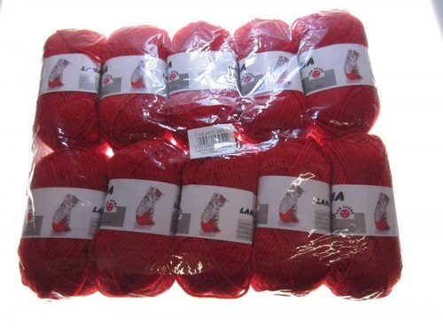 Gomitoli 100 acrilico rosso - 100%,