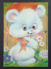 CARTOLINA -PUPAZZETTO CON OCCHI MOBILI - VIAGIATA 1988