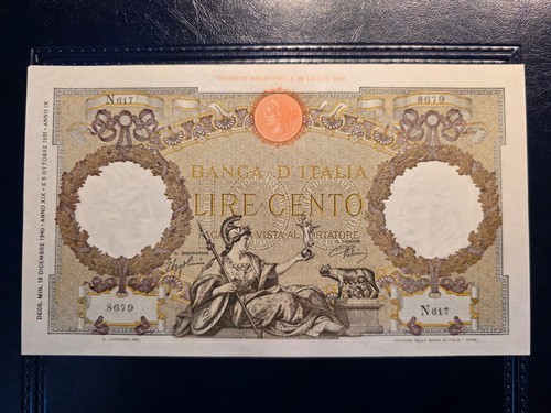 Italy 100 lire 1940 aunc - 100,