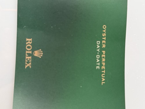 Rolex booklet daydate - booklet,