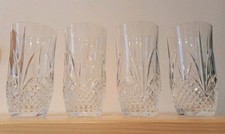 Set 4 BICCHIERI da tavola/TUMBLER/COCKTAIL cristallo 24% Mayfair&Jackson-vintage