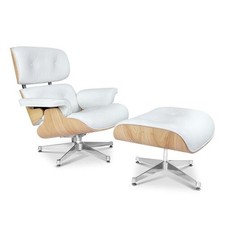 Sedia alta con sgabello pouf