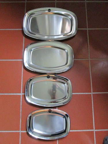 Set vassoi alessi inox 10 - set,