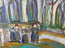 ANTICO DIPINTO OLIO SU TELA A