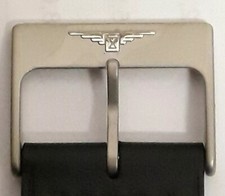 FIBBIA  LONGINES MOD. MILITARY ORIGINALE ACCIAIO  NUOVA 20 mm FINITURA SATINATA