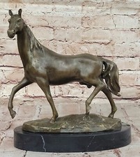 Art Collector Edition Stallion Wild Arabian Horse Trophy Bronze Sculpture Gift