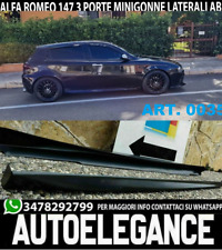 MINIGONNE LATERALI ABS SOTTO PORTA ALFA ROMEO 147 3 PORTE DESIGN SPORTIVO