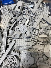 Lego® 100 mattoncini grigio chiaro - grigio bluastro chiaro - piastrelle, basic, piastre - grigio