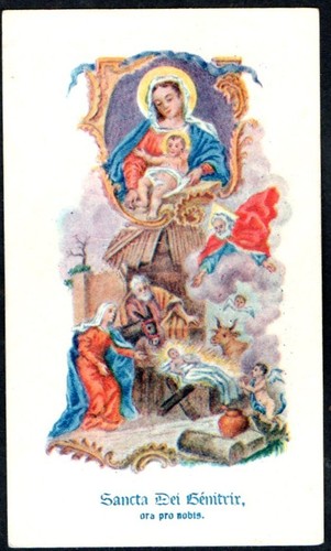 Santino antico madonna - santino,