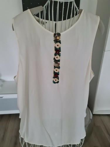 Top beige zara - top,, con