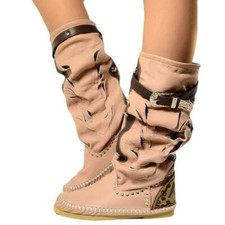 Indianini Ibiza Boho Vera Pelle Rosa e Cuoio Originali KikkiLine