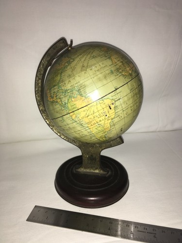 Mappamondo antico latta - latta,