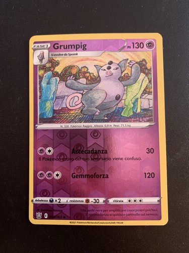 Pokémon carta grumpig reverse - carta,