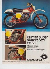 advertising Pubblicità-MOTO CIMATTI KAIMAN X 21  50 78-MOTOITALIANE ENDURO EPOCA