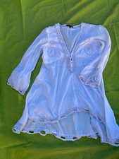 CAMICIA DONNA BIANCA GIORGIO KAUTEN COTONE LEGGERO CON RICAMI A CORDONCINO