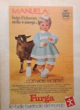 Bambola MANUELA - FURGA - Rara Pubblicità ORIGINALE D'epoca 1972