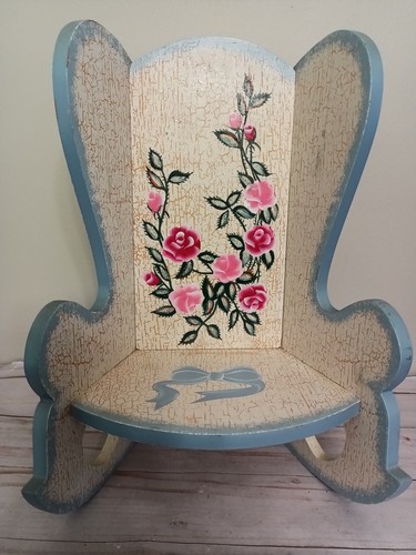 Sedia bambola vintage legno - sedia,