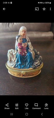 Madonna child trinket box - box,