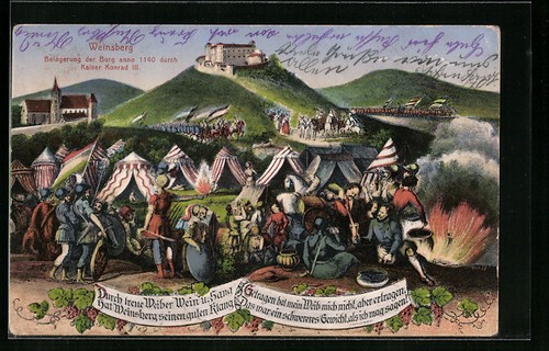 Cartolina weinsberg assedio - weinsberg,,