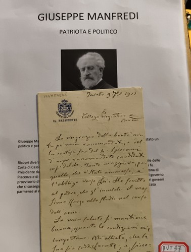 Autografo giuseppe manfredi - giuseppe,
